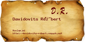 Davidovits Róbert névjegykártya